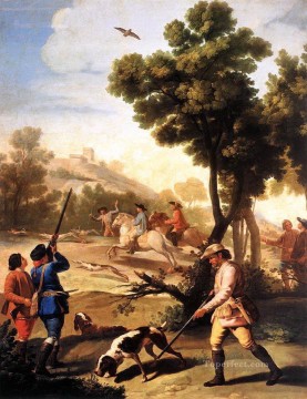 The Quail Shoot Romantic modern Francisco Goya Oil Paintings